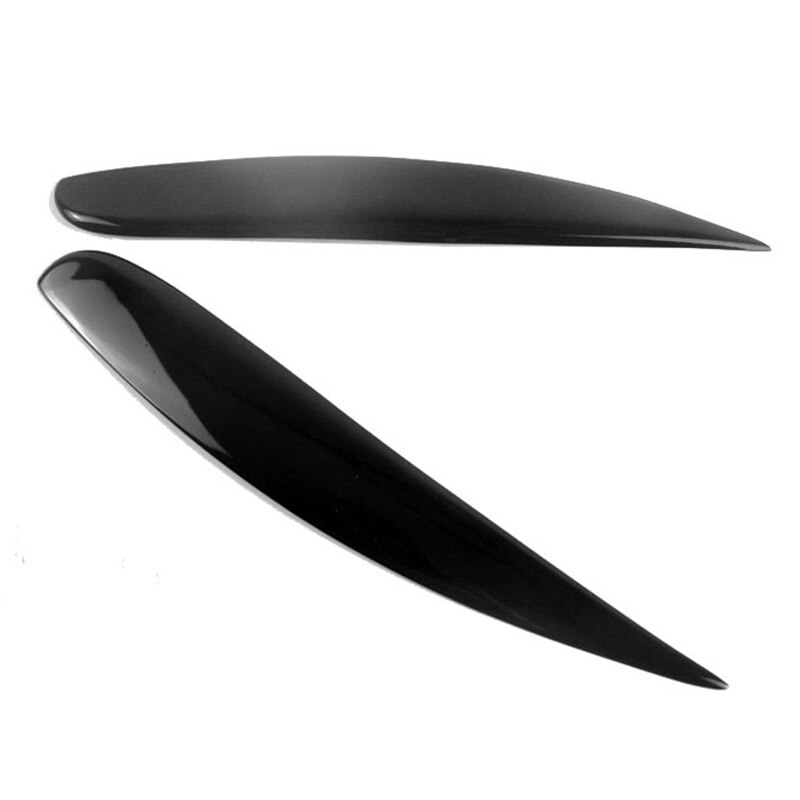 for Opel Corsa D VXR 2006 Glossy Black Car Sticker Front Headlights Eyebrow Eyelid Trim Cover Accessories