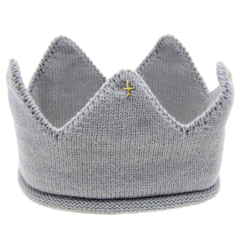 Leuke Baby Jongens Meisjes Crown Knit Hoofdband Hoed Unscreen Baby Meisje Hoed Lente Baby Accessoires Dropshopper