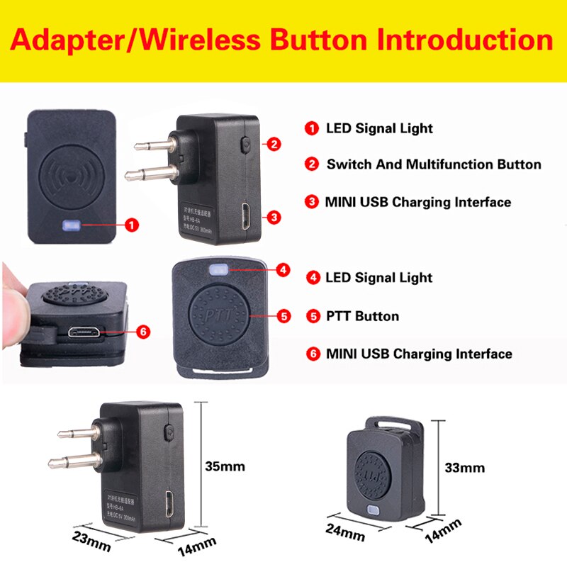 HUOSLOOG – talkie-walkie Bluetooth, casque d'écoute sans fil, prise M, Radio bidirectionnelle, écouteurs pour MOTOROLA