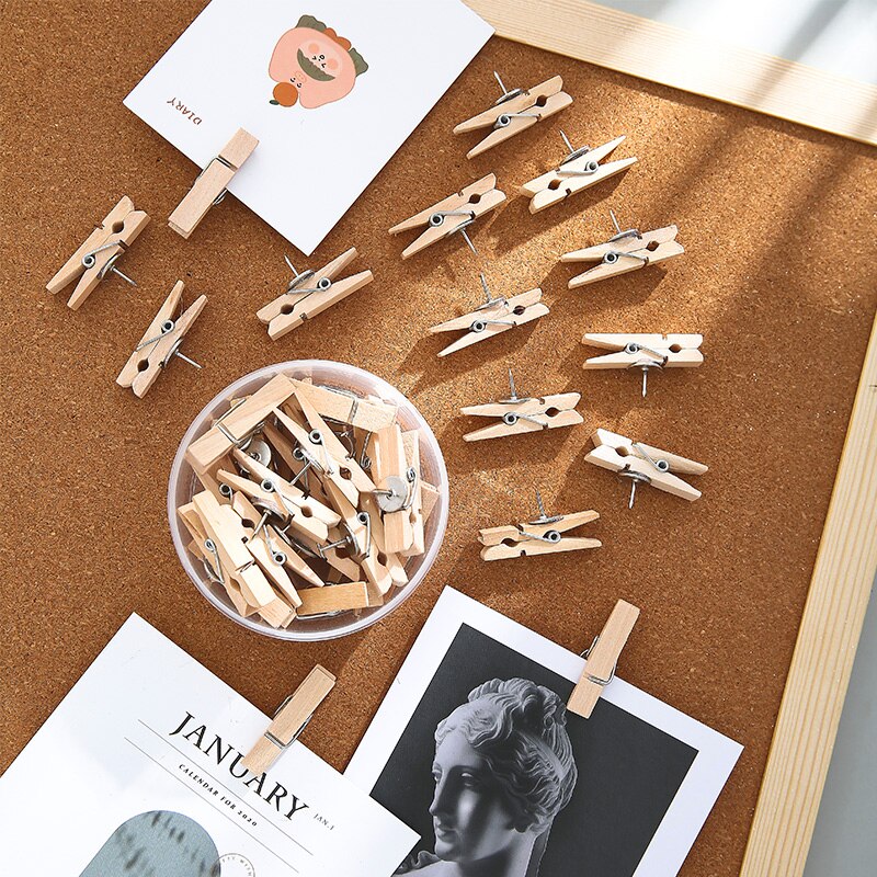 Multifunctional wooden boxed small clip message wa... – Grandado