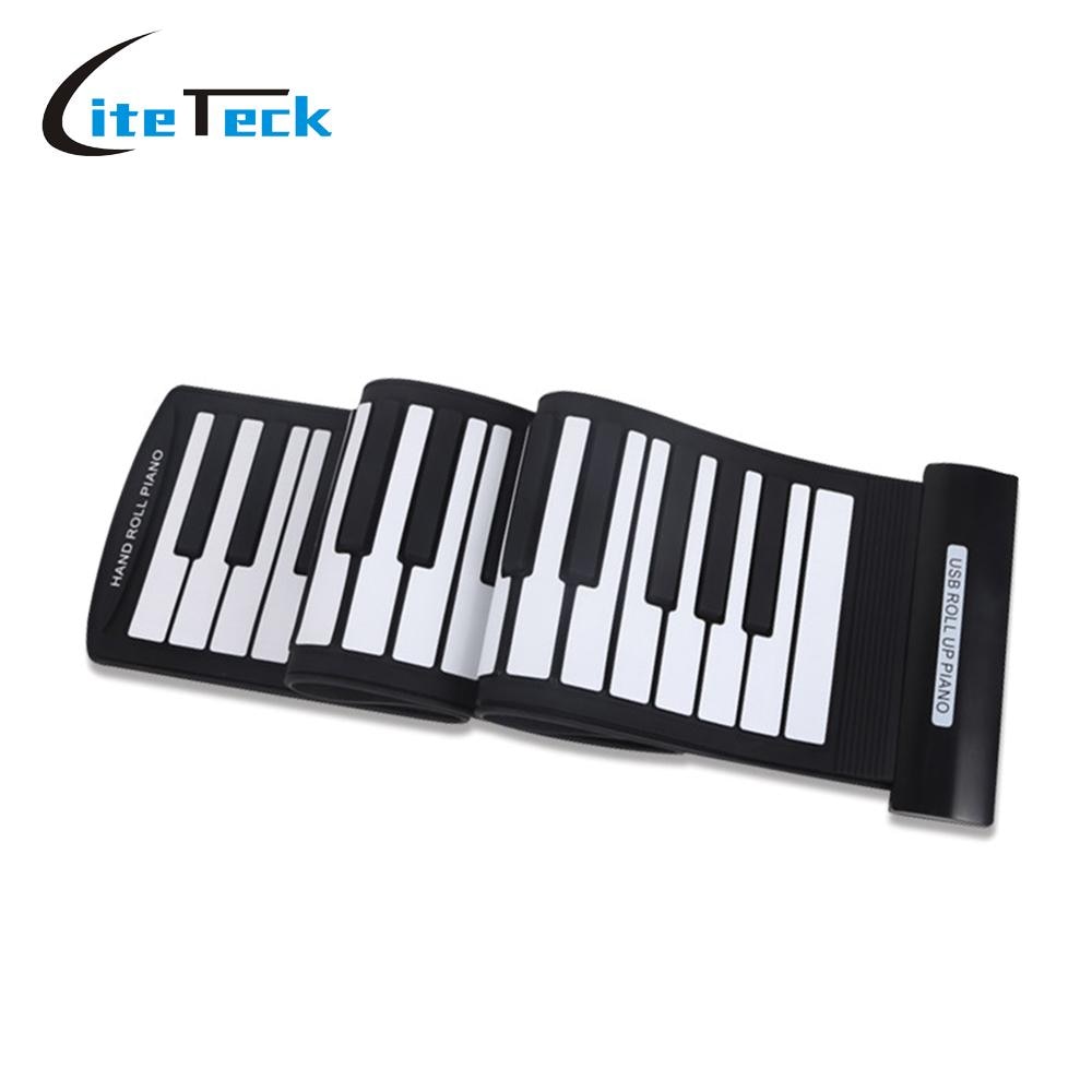 Draagbare 61 Toetsen Flexibele Roll-Up Piano USB MIDI Elektronische Toetsenbord Hand Roll Up Piano