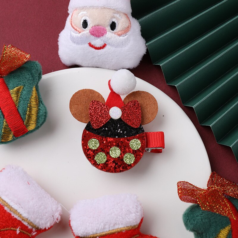 Mignon épingle à cheveux pince à cheveux pour filles bébé enfants épingles à cheveux joyeux noël épingles à cheveux femmes fête Barrettes cheveux accessoires chouchous