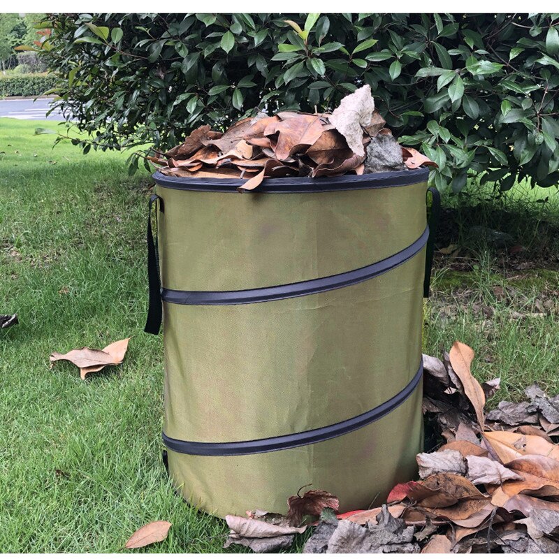 Manor garden lawn large pop-up outdoor trash can telescopic trash can lawn garden portable leaf trash bag