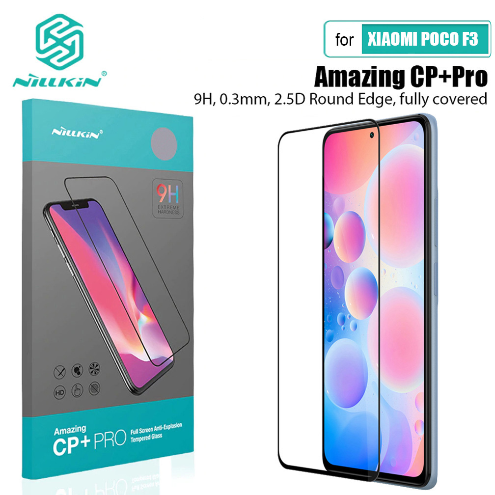 Para Xiaomi POCO F5 F3 F4 X5 X4 X3 Pro 5G vidrio Nillkin 9H +/CP + Pro Protector de pantalla de vidrio templado para Xiaomi Poco F3 película de vidrio: TEMPERED GLASS