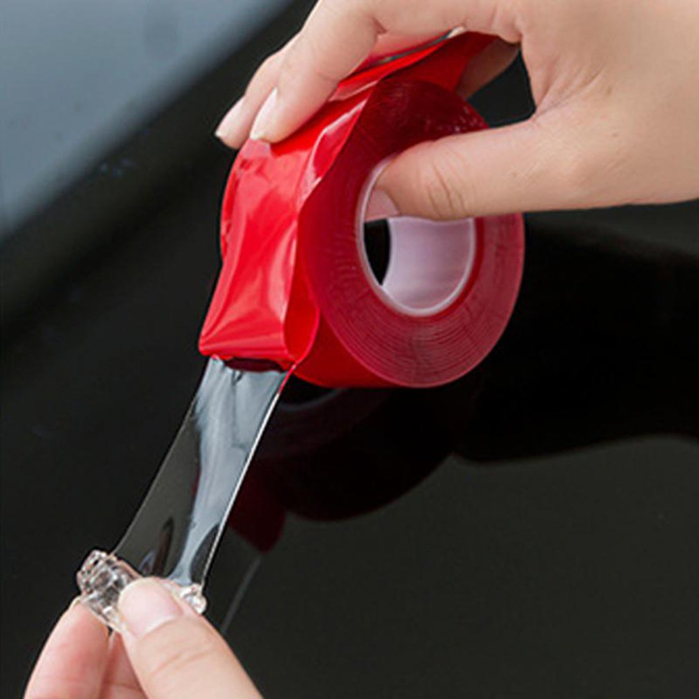 Transparent Double Sided Tape Household Wall Hangings Adhesive Glue Tapes Car Sticker Auto Adhesive Tape 15mmX3m, 30mmX3m