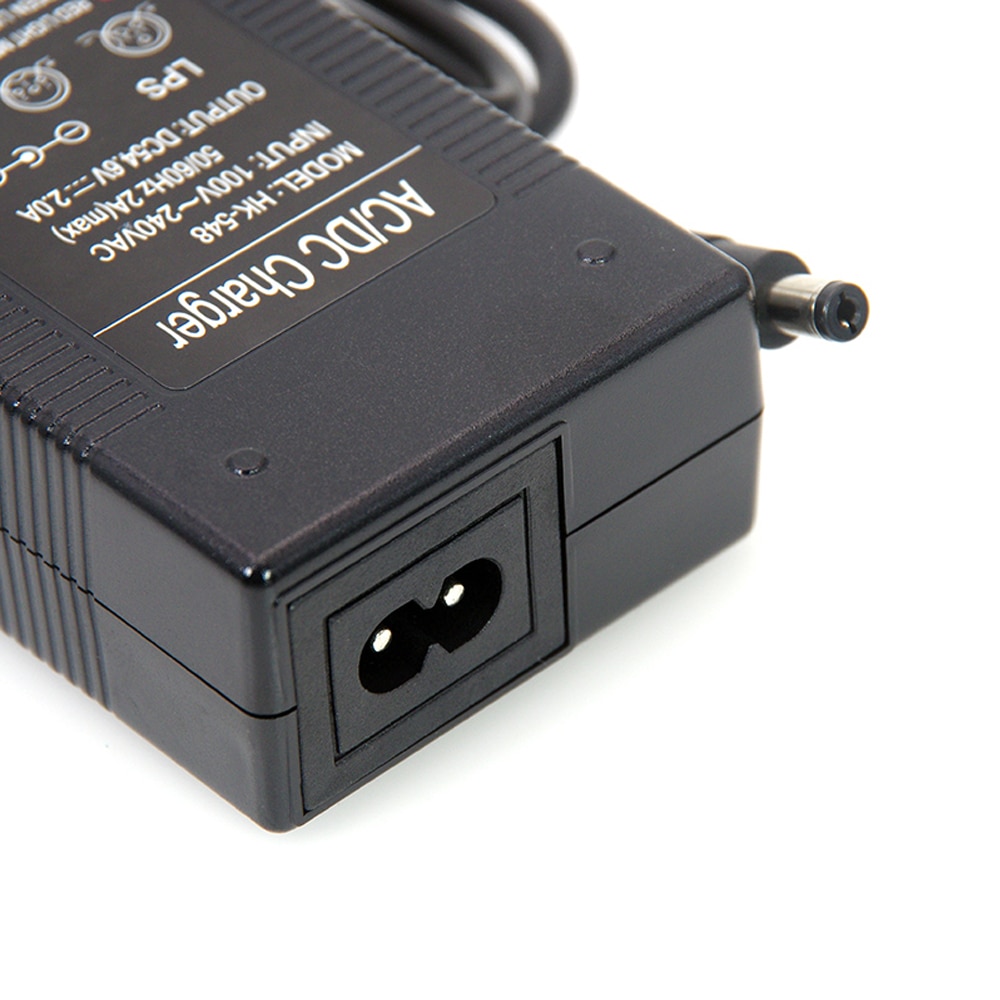 Ægte / original 48v/54.6v oplader, til 48v batteripakker , 2a/2000ma ladestrøm , dc 5.5*2.1 stik fra liitokala.