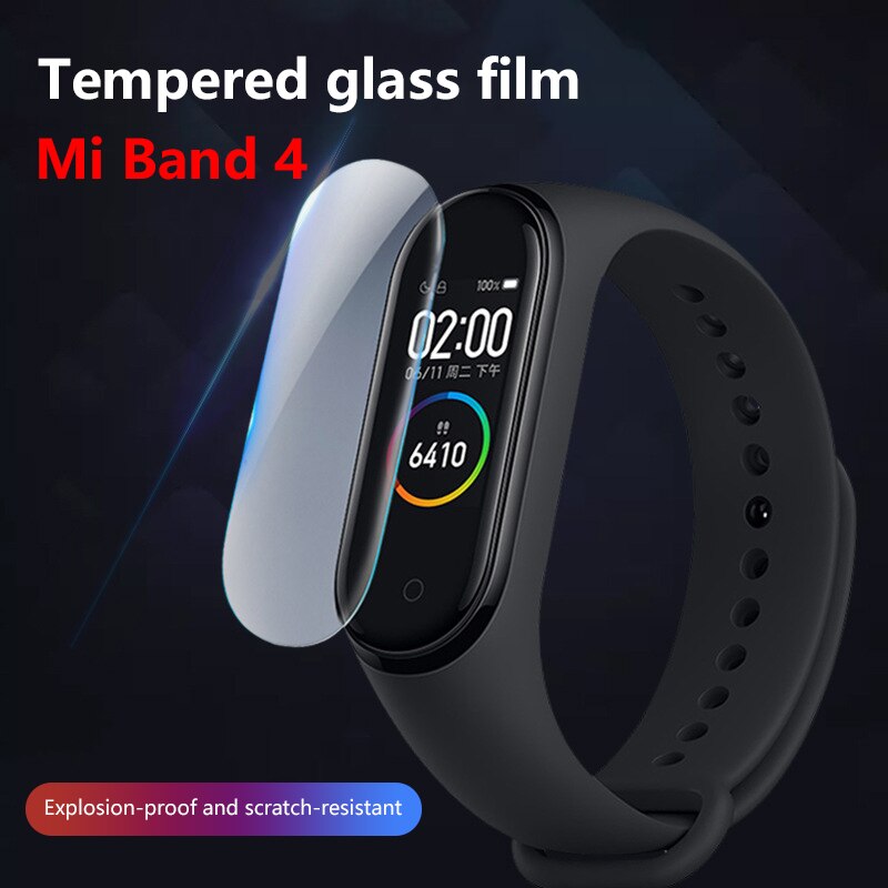 Volledige Cover Explosieveilige Waterdichte Bekrast Gehard Glas Beschermende Film Voor Xiaomi Mi Band 5 Smart Polsband Armband