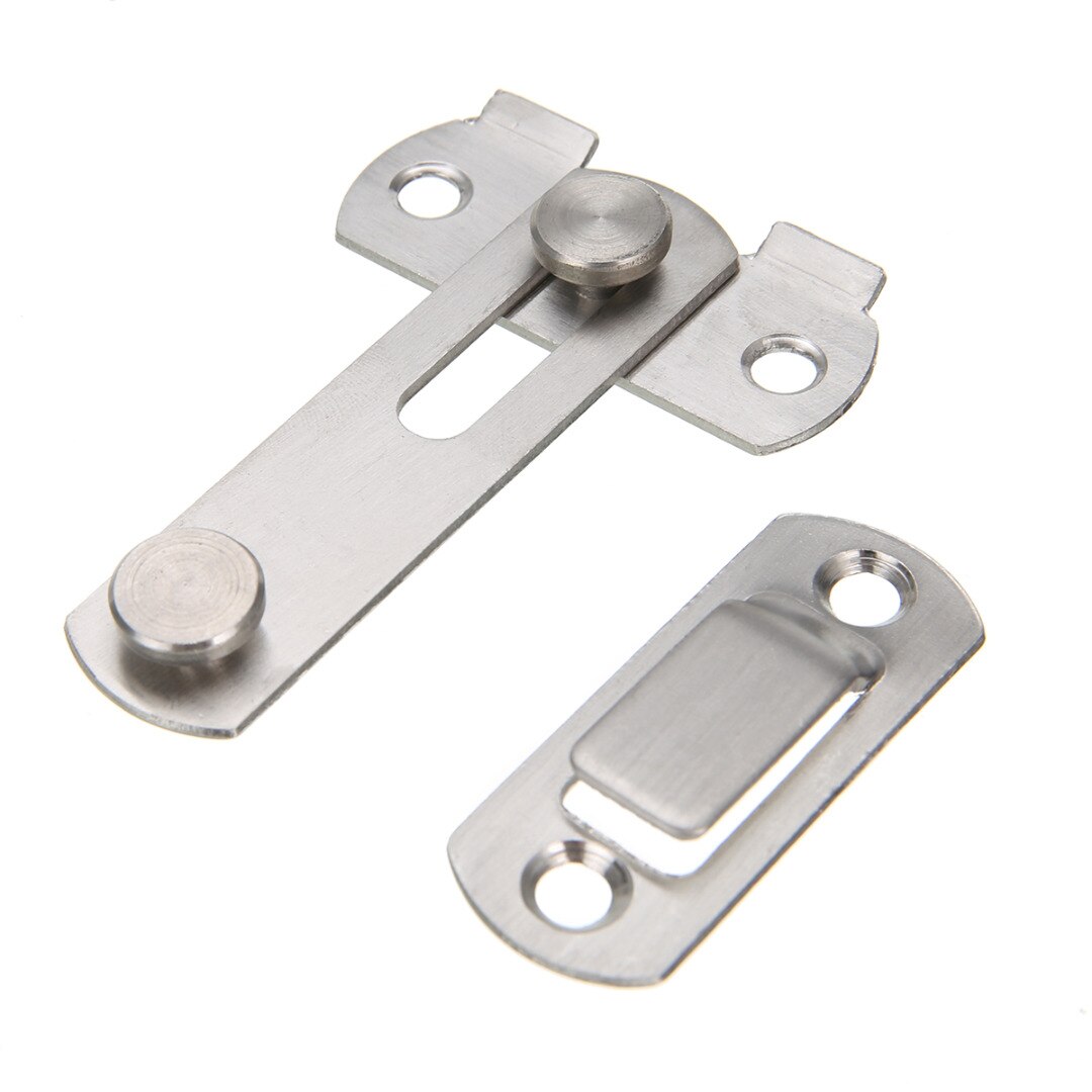 Small Door Guard Latch Bolt Set Sliding Door Latch Lock Stainless Steel DIY Home Safety Chain Door Hardware With 4 Screws