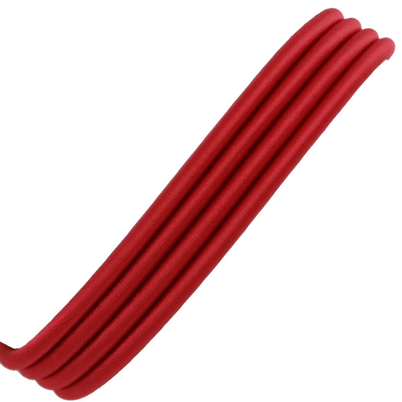 Product Zijde Sieraden Koord met Holle Rubber voor Sieraden Maken DIY Craft Accessoires Nceklace Armband Bevindingen 45 cm/lot: Burgundy