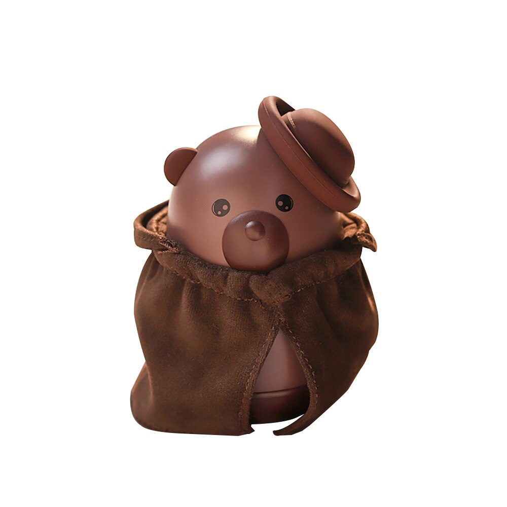 Schattige 2 in 1 draagbare usb oplaadbare elektrische handwarmers 4000 mah powerbank dubbelzijdige handwarmer: Bruin