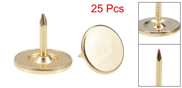 Uxcell Uxcell 25/50/100/150 Stck Polster Nägel Reißnägel 11mm x 10mm Flache Kopf Möbel NäGel Gold Tonne: 25 Stck