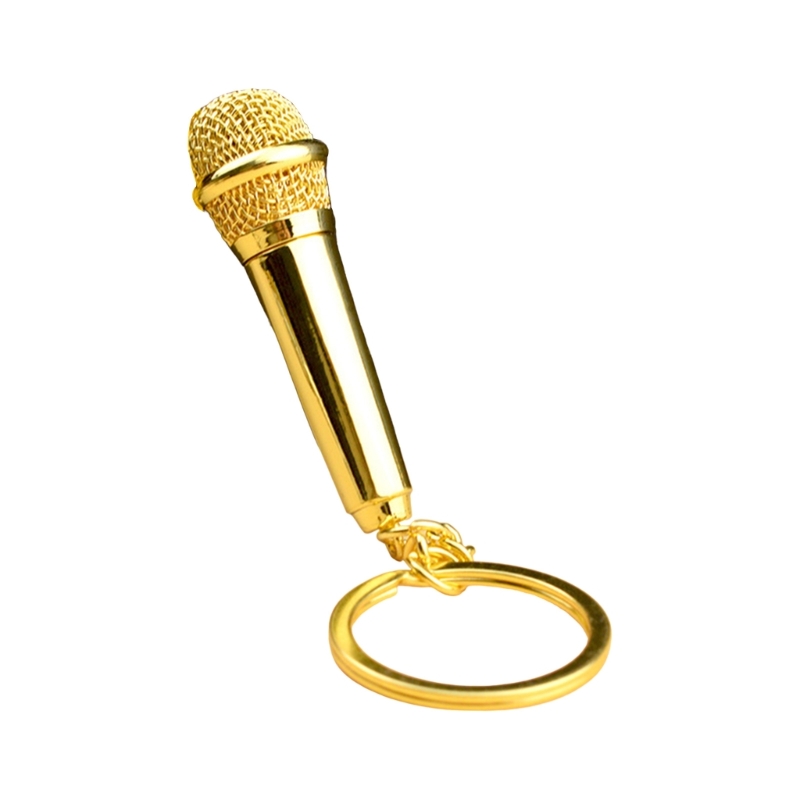 Porte-clés micro poche pour amateurs chant, porte-clés Microphone Simulation
