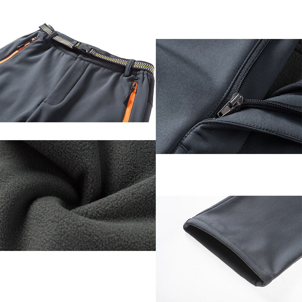 NUONEKO Winter Mens Pants Outdoor Waterproof HikingTrousers Climbing Trekking Skiing Thick Warm Windproof Male Pants PM48