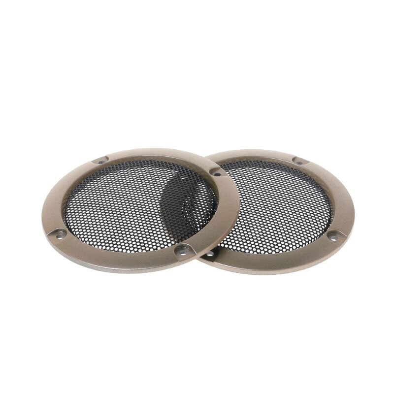 2PCS Speaker Grills 3" Protective Subwoofer Frame Grille Cover Steel Mesh Decorative Circle DIY Accessories