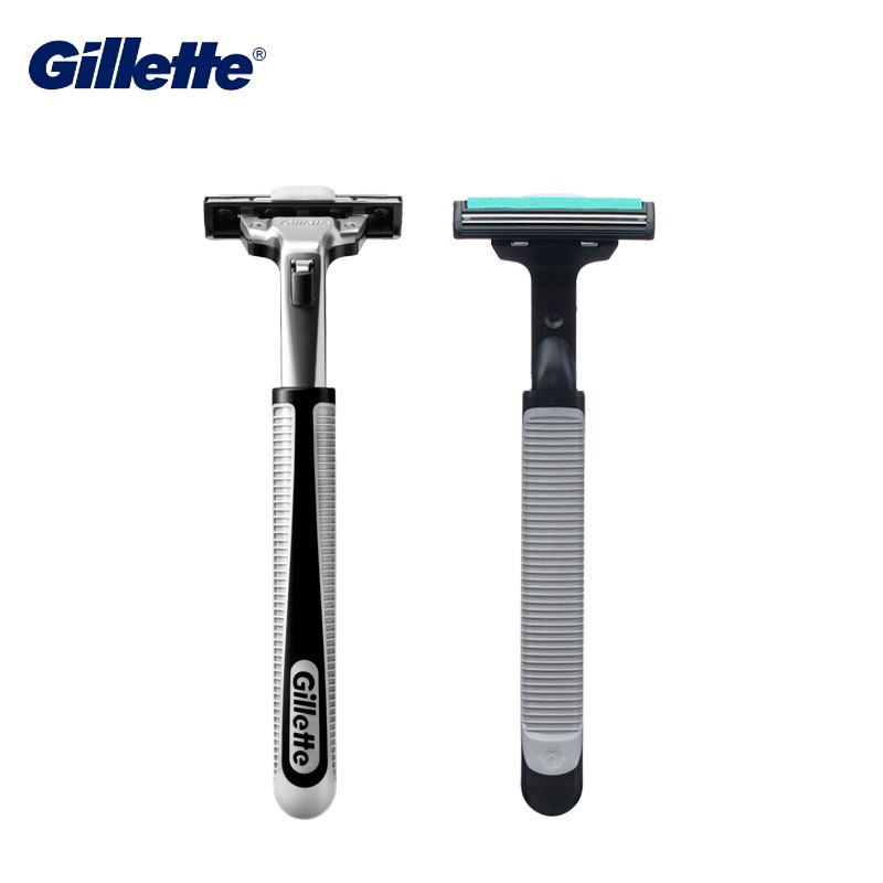 Gillette Vector 2 Safety Razor Original Brand Razor Double Layers Shaving Blades Men Face Care 1 Razor Holder 2 Razor Blades