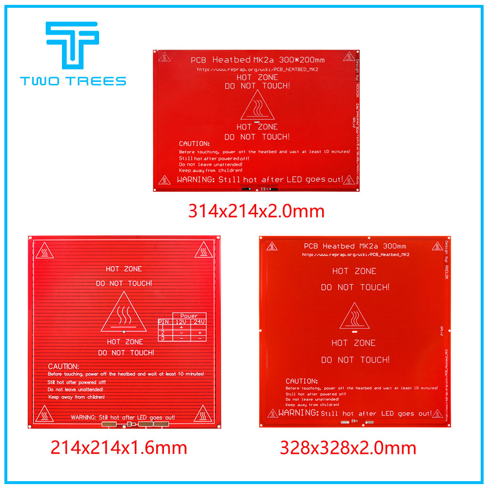Cama térmica MK3 más 220x220/300x200/310 310mm x 12 V/24 V cama de aluminio mejorada para piezas de impresora 3d impressora