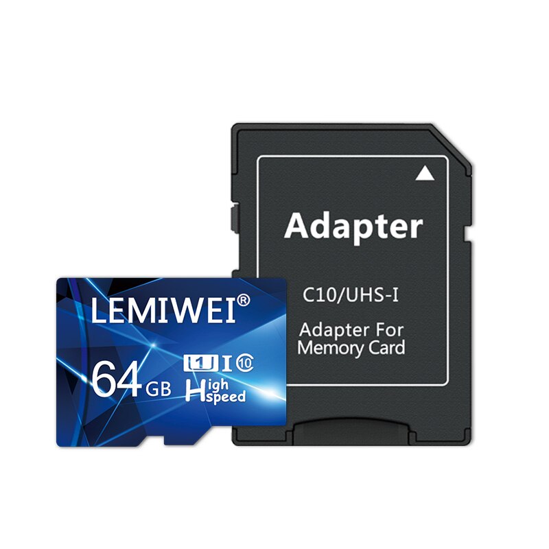 Lemiwei Mini TF Card 16GB 8GB Class 10 High Speed 64GB 32GB U1 Blue Card For Smartphone Memory Card: 64GB