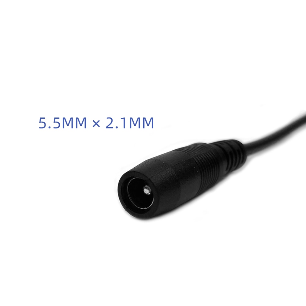 2 styk  of 5.5 x 2.1mm omvendt polaritet konverter kabel til guitar klaver pedaler keyboard