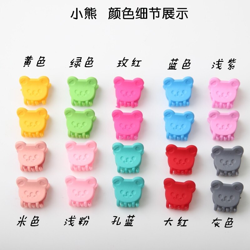 30 Stks/partij Mix Kleur Acryl Baby Meisjes Kleine Haar Klauwen Haar Clip Leuke Cartoon Haar Grijper Kids Haar Accessoires