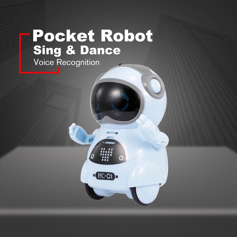 Intelligente Mini Pocket Robot Lopen Muziek Dans Licht Spraakherkenning Gesprek Herhalen Smart Kids Speelgoed Interactieve