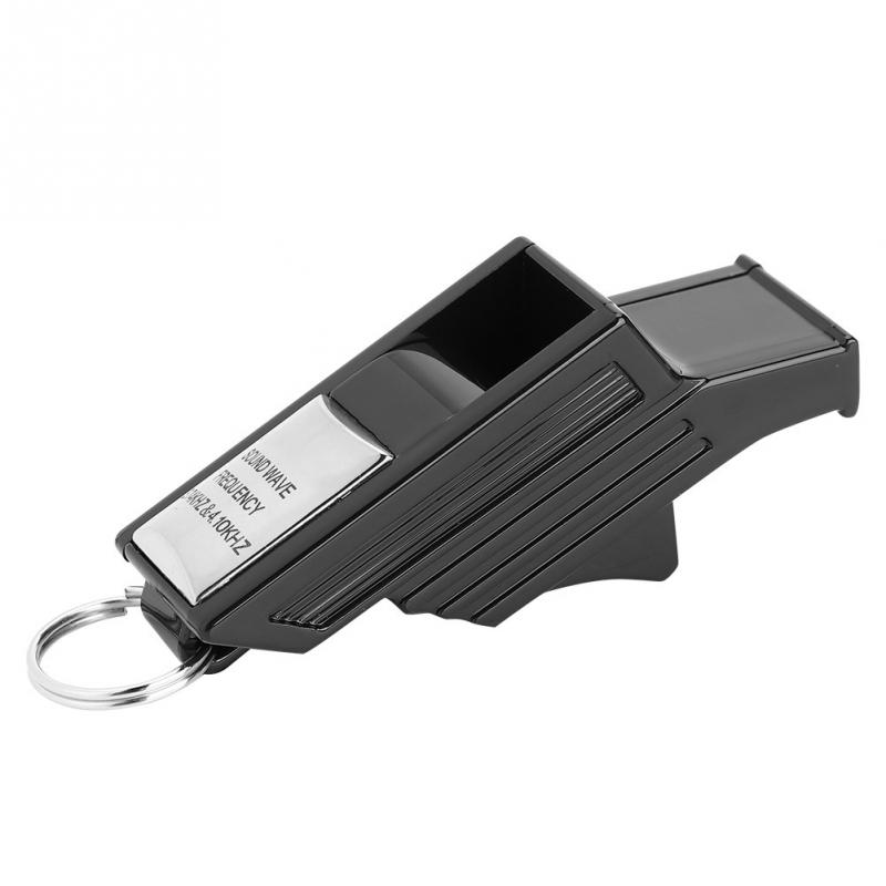 Football Referee Whistle Basketball Volleyball Whistle Camping Survival Emergency Lifesaving Whistle: Black Sliver