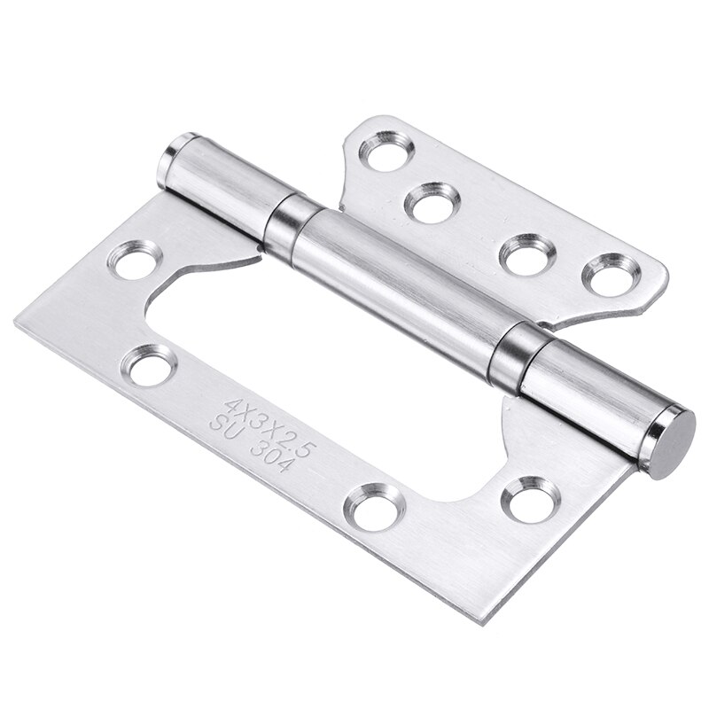 Flush Door Hinges 4" Stainless Steel Large Cabinet Cupboard Wardrobe Hinge For Door Household Hardware Fitting