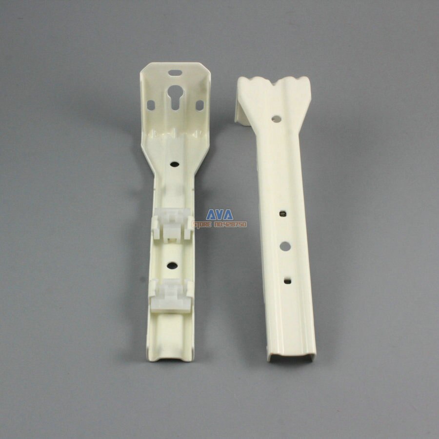 4 Pieces L Shape Curtain Track Bracket Curtain Dual Tracks Brace 150x20x45mm
