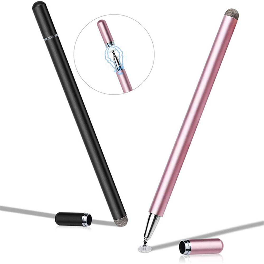 Metal Active Disc Stylus S Pen Capacitive Screen Touch Universal Writing Draw Tablet Notebook Smart Pencil For IPAD Pink Black