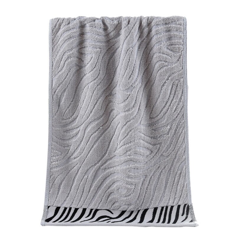 Urijk 1pc Embroidery Lavender Towel High Absorbent Towels Cotton Face Towels Bath Towel For Adults Washcloths: grey 75x34cm