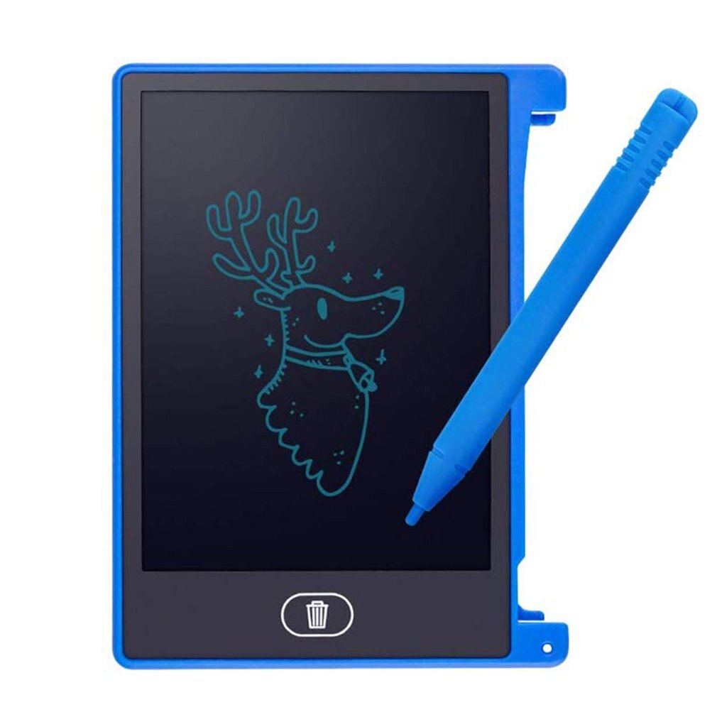 4.4 Inch Lcd Digitale Engels Lcd Tablet Draagbare Mini Kinderen Tekening Graffiti Board Bericht Schrijfbord: Blauw