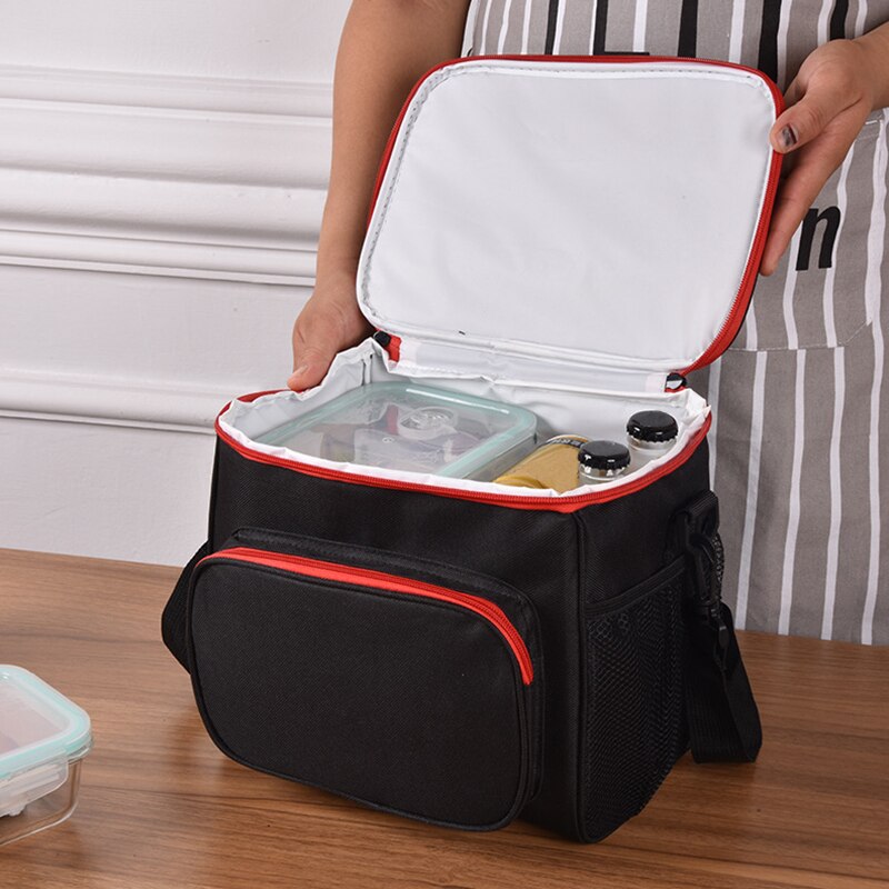 High Capacity Waterproof Lunch Bag Shoulder Crossbody Food Thermal Handbags Adult Kids Outdoor Picnic Storage Pouch Accessory