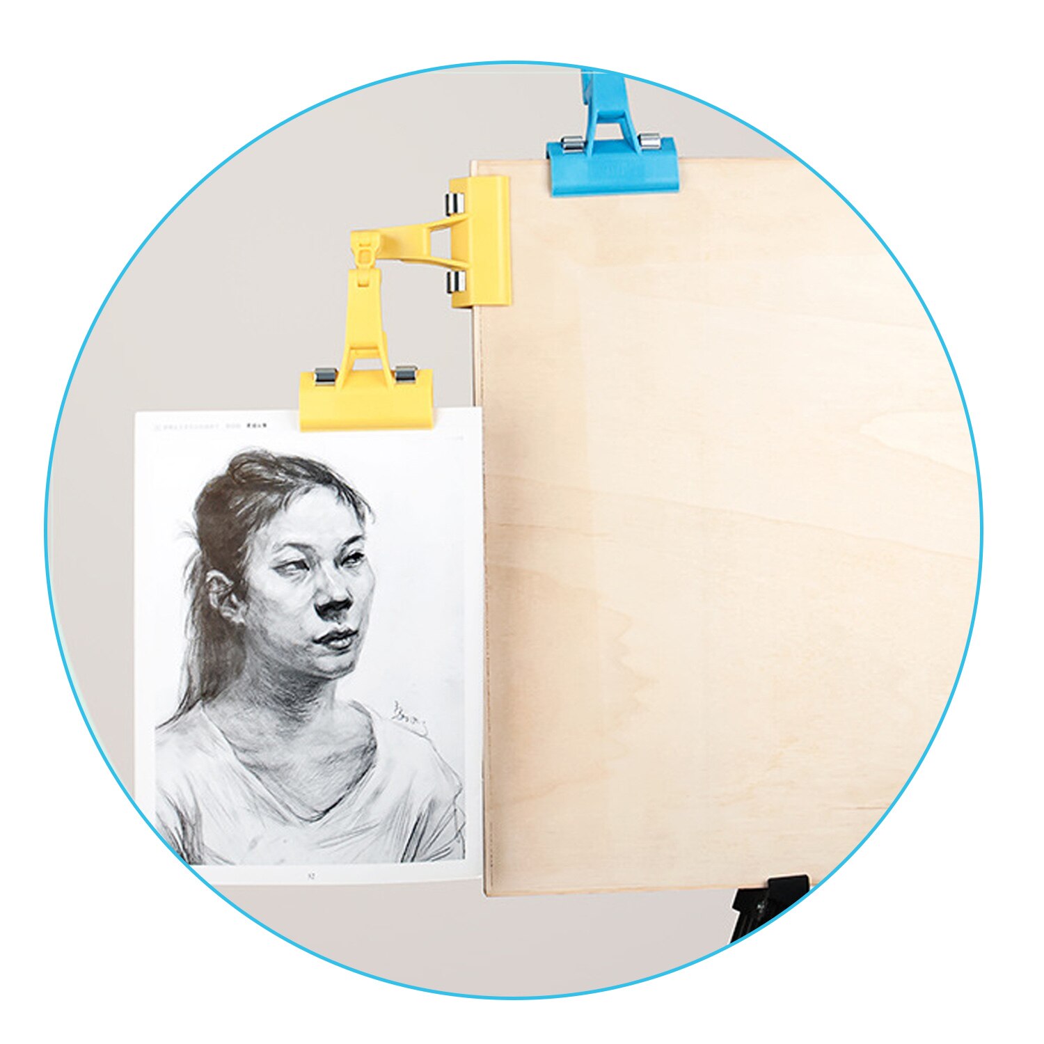 Porte-copie de photo rotatif à Double tête pince de Clip de peinture pour chevalets d&#39;artiste planche à dessin de croquis couleur aléatoire