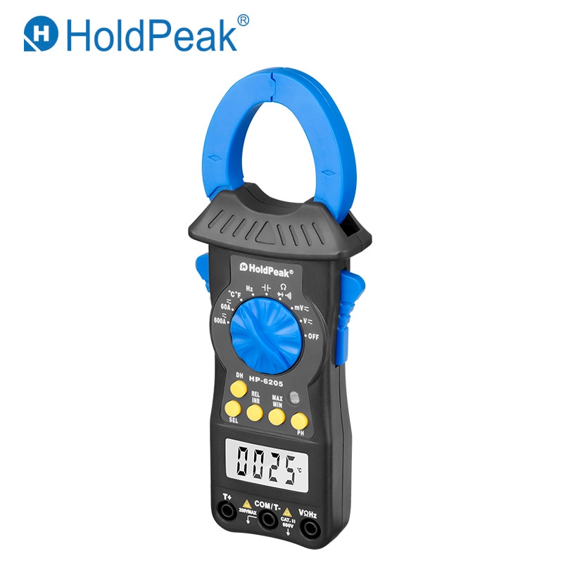 Digital Clamp Meter AC DC Current Voltmeter Ohm 6000 Auto Range Mini Electronic meter,HoldPeak HP-6205