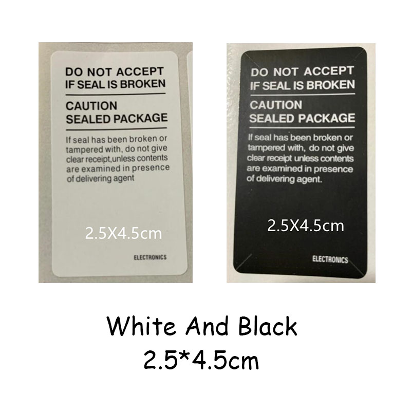 100 pçs/lote 5.2X3.0 3.5X4.7 CM Etiqueta Selo Adesivo Para Sam LG Telefone S20 S21 S22 Nota 20 tira da selagem da caixa do Pacote Navio Livre
