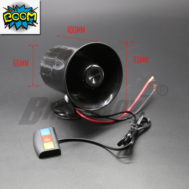 Bocina de coche con 3 tonos de sirena para Moto, altavoz de 12V, alarma de coche, sonido