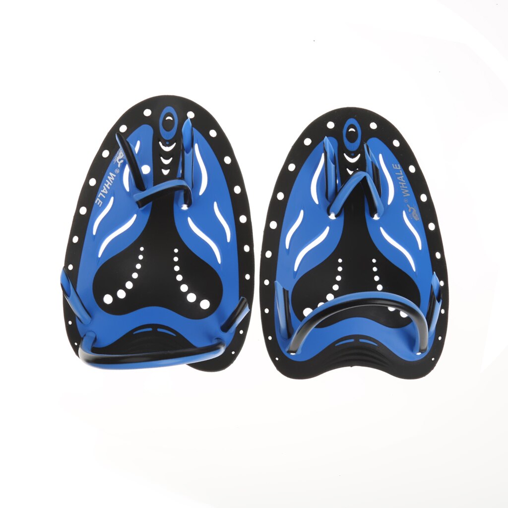 Durable Swimming Hand Paddles Fins For Resistance Swim Training: Blue L