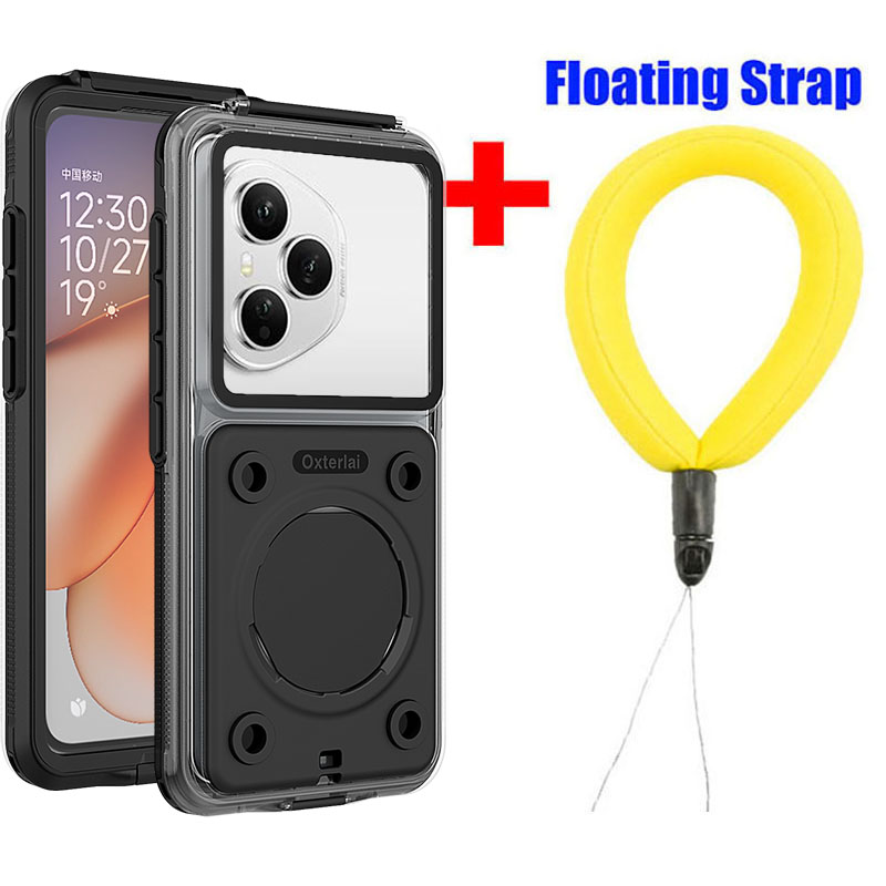 Diving Swim 15 Meter Deep Waterproof Case For Honor 400 300 200 Pro Ultra Huawei Nova 14 13 Pro Ultra with Phone Button: PP / Clear