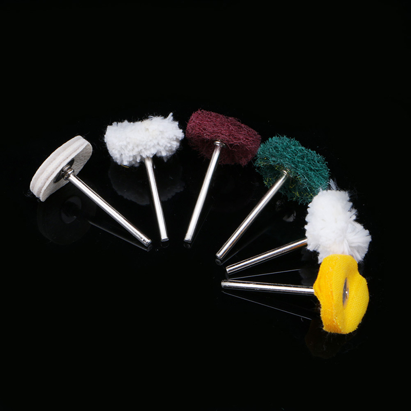 6Pcs Polisher Buffer Wheel Polishing Buffing Pad Brush For Rotary Drill Bit