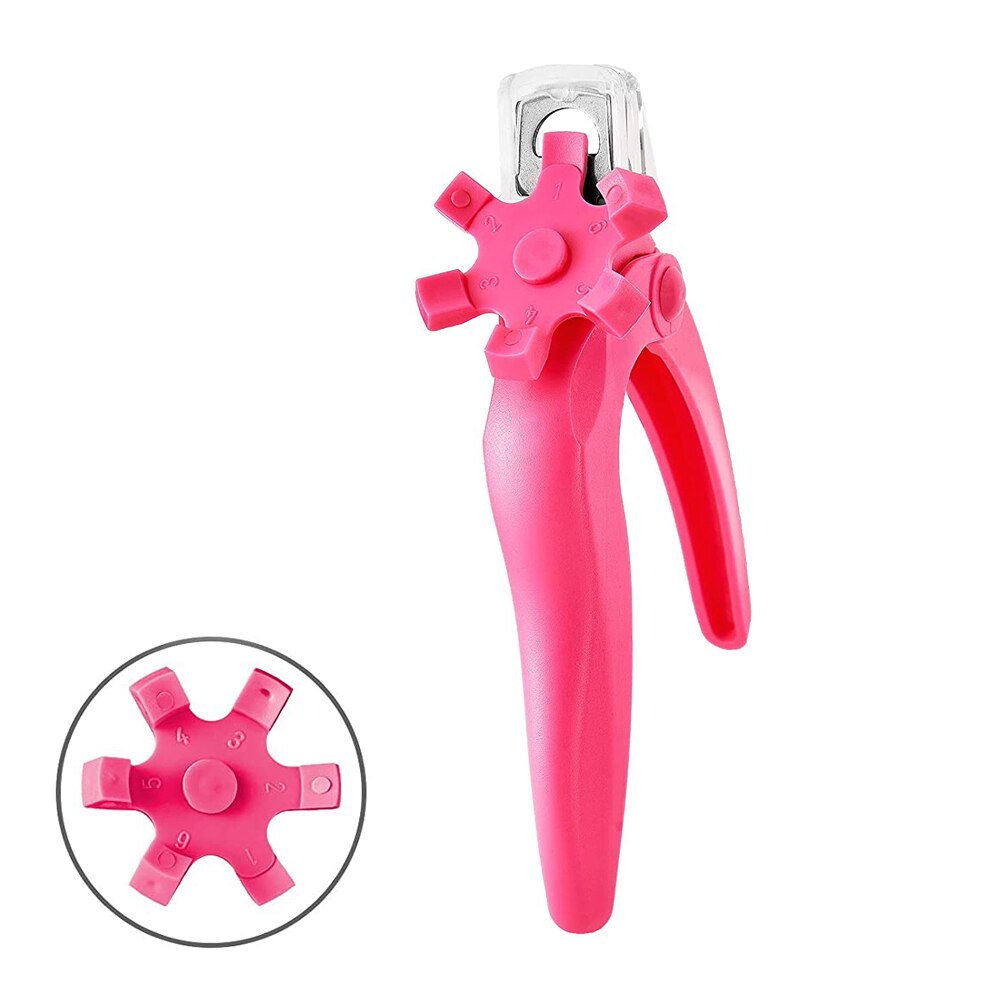 Cortaúñas en forma de U, cortador de uñas postizas, Tip de uñas, recortador de uñas para herramientas artificiales, manicura de uñas con escala, 3 colores: rose red