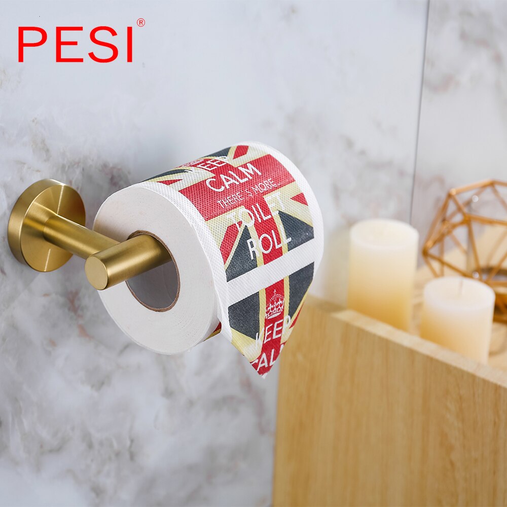 Złoto szczotkowane akcesoria łazienkowe zestaw uchwytów wieszak na ręczniki wieszak na papier toaletowy wieszak na ręczniki wieszak ścienny ze stali nierdzewnej.