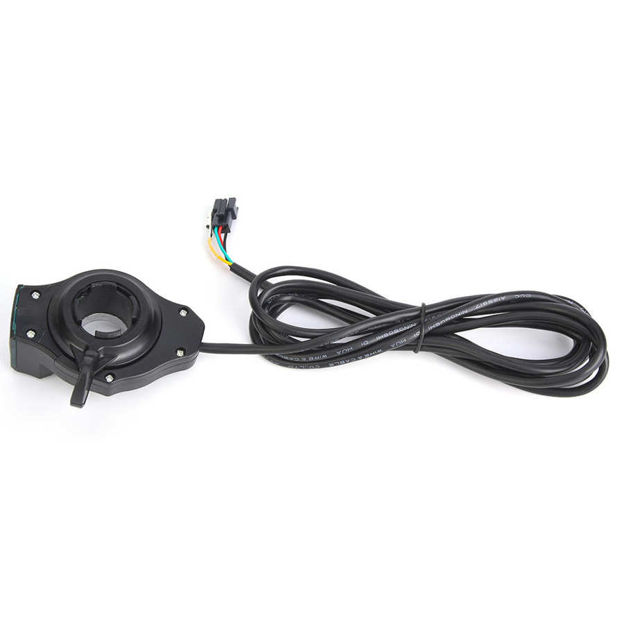 Poignée Accélérateur Demi-Torsion Vélo Électrique - Avec Affichage LCD Tension Batterie 12V-72V, Caoutchouc Antidérapant, Universelle 5 Étoiles