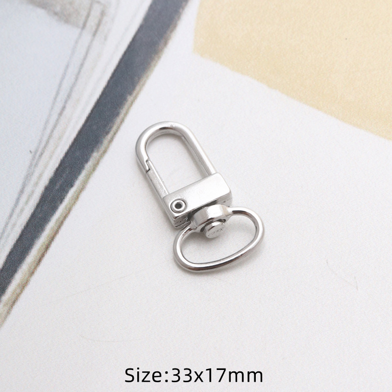 5pcs Metal Swivel Snap Lobster Claw Clasp Carabiner for DIY Handbag Jewelry Keyring Keychain Make Supplies Accessories: Orange