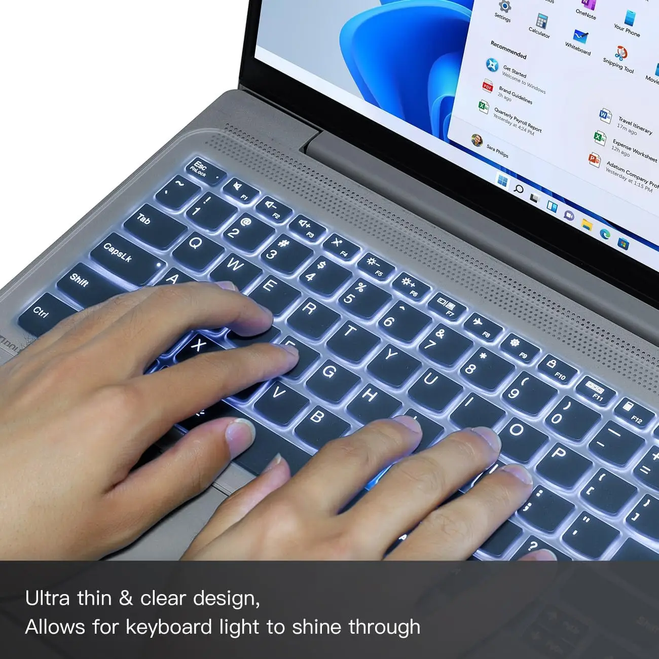 Funda Universal para teclado portátil, Protector de teclado ultrafino de silicona resistente al agua, transparente, 12 "-17,3" Universal