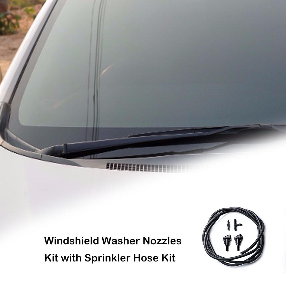 Windshield Washer Nozzles Kit with Sprinkler Hose Kit Car Accessories