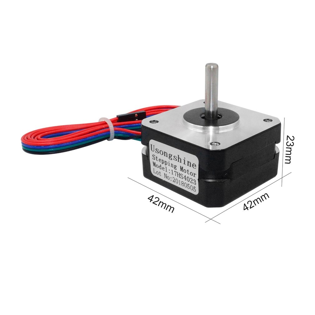 17 hs4023 para o motor da impressora 3d do motor 0.7a 12v 14n. cm do nema 17 22mm 42 da extrusora 4-lead do ti-tan para as peças da impressora 3d
