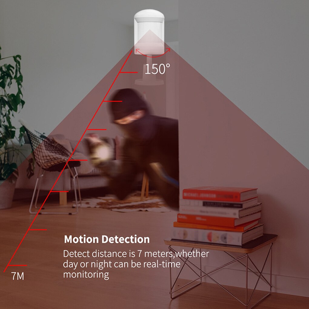Motion Sensor Tuya Zigbee Wireless Body Movement Infrared Life Alarm Detection 360° Rotation Anti-theft App Detect Hub