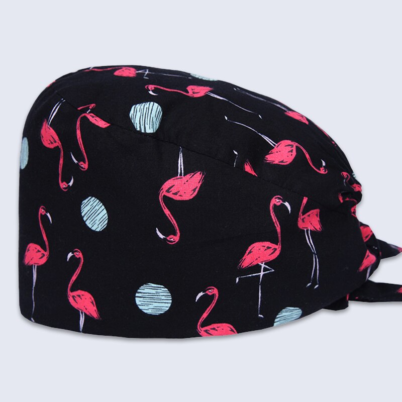 Cartoon print verpleegster dokter operatie muts laboratorium dierenwinkel ademend zweetabsorberend verpleegkundige muts chef-kok schoonheidssalon kalebas muts: Z -089