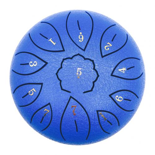 6 Inch 11 Tone C Key Buddhist Chanting Sound Healing Meditation Singing Drum Carrying Bag Percussion Instruments: Blue