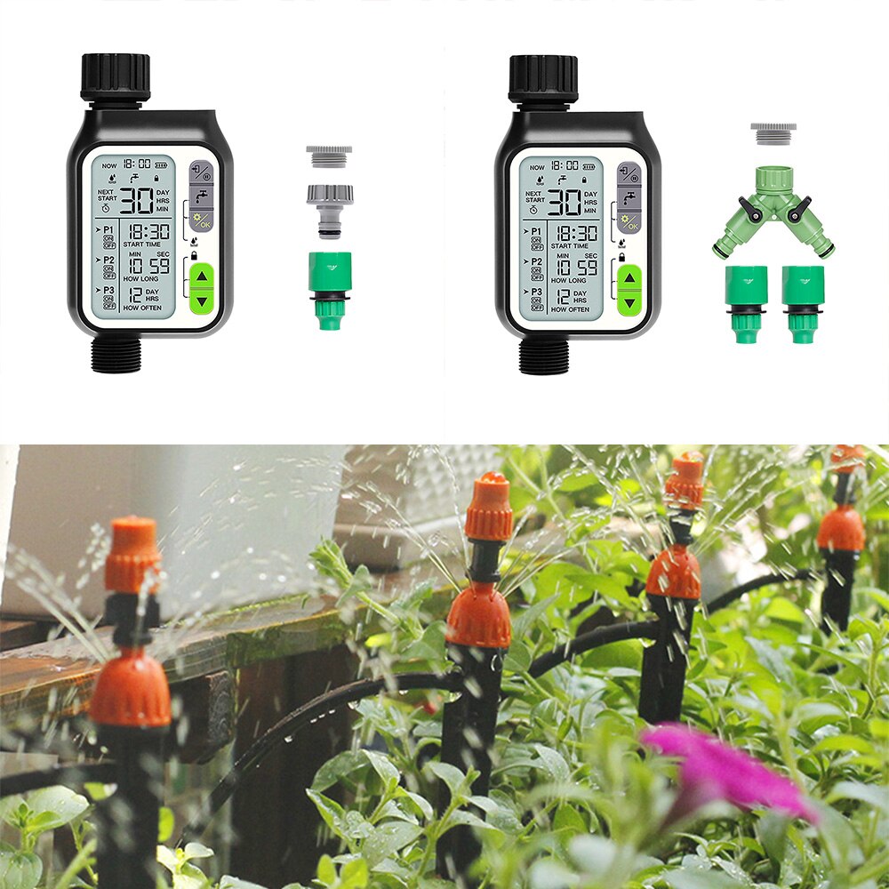 Watering Timer With Rain Sensor Irrigation Timer Waterproof Water Level Sensor Automatic Watering System Sprinkler Device