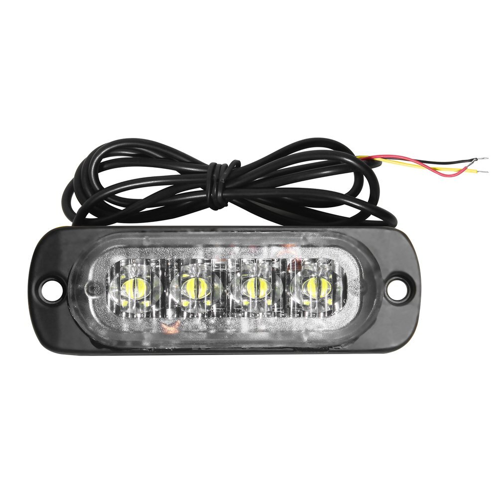 4 led 12-24v ultra-slank bil køretøj lastbil strobe blitz lys bagside lys bil nødadvarsel advarsel lampe bil styling